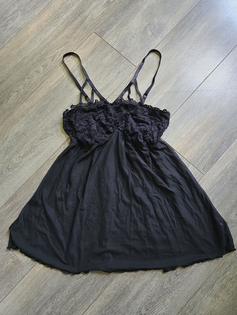 🛍3/$33 Black Lace Babydoll Top